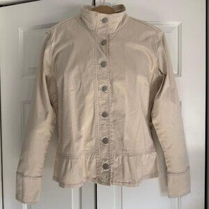 Maurices Cream Utility Jacket w/ Button Front | XL